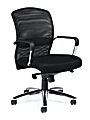 Offices To Go™ Mid-Back Chair, Mesh Back, 38 1/2"H x 25"W x 23"D, Black/Silver 1 thumbnail image
