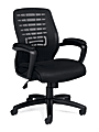 Offices To Go™ Mid Back Chair, 40 1/2"H x 24"W x 27"D, Black