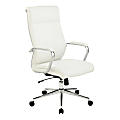 Office Star™ Dillon Ergonomic Antimicrobial Fabric High-Back Manager's Office Chair, Snow