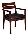 Offices To Go™ Bonded Leather Wood Guest Chair, Cordovan 1 thumbnail image
