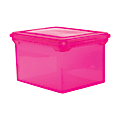 Office Depot® Brand Colorful Tote, 10 13/16"H x 14 1/8"W x 18"D, Pink 1 thumbnail image