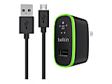 Belkin Universal Home Charger - Power adapter - 12 Watt - 2.4 A (USB) - on cable: Micro-USB - black