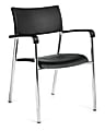 Offices To Go™ Guest Chair, 31 1/2"H x 21"W x 21 1/2"D, Black/Chrome, Set Of 4 1 thumbnail image