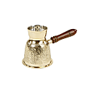 Mind Reader Turkish-Style Brass Coffee Pot With Wooden Handle, Gold 1 thumbnail image