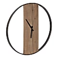 Uniek Kate and Laurel Ladd Wall Clock 24in, Black Brown 1 thumbnail image