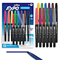 EXPO Wet Erase Markers, Semi-Permanent Markers, Assorted, Fine Tip, 12 Count 1 thumbnail image