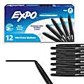 EXPO Wet Erase Markers, Semi-Permanent Markers, Black, Fine Tip, Dozen Box 1 thumbnail image