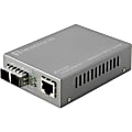 LevelOne GVS-3200 Web Smart 10/100/1000 Based-T to 1000SX MMF SC Media Converter, 550M