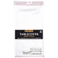 Amscan Plastic Table Covers, 54" x 108", White Lace, Pack Of 2 Covers 1 thumbnail image