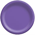 Amscan Paper Plates, 10”, New Purple, 20 Plates Per Pack, Case Of 4 Packs