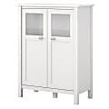 Bush Furniture Broadview Storage Cabinet With Doors, Pure White, Standard Delivery 1 thumbnail image