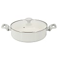 Martha Stewart Everyday Rexford 5-Quart Ceramic Nonstick Aluminum Pan With Lid, Linen 1 thumbnail image