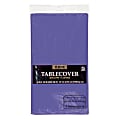 Amscan Plastic Table Covers, 54" x 108", Purple, Pack Of 9 Table Covers