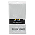 Amscan Plastic Table Covers, 54" x 108", Silver, Pack Of 9 Table Covers 1 thumbnail image