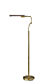 Adesso Zane LED Floor Lamp With Smart Switch, Adjustable, 66”H, Antique Brass/Antique Brass