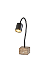 Adesso Rutherford LED Desk Lamp, 19"H, Black/Travertine 1 thumbnail image