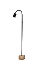 Adesso Rutherford LED Floor Lamp, 59"H, Black/Travertine