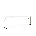 Flash Furniture Plastic Folding Training Table, 29"H x 18"W x 96"D, Granite White