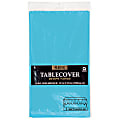 Amscan Plastic Table Covers, 54" x 108", Caribbean Blue, Pack Of 9 Table Covers