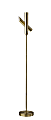 Adesso Vega LED Torchiere Lamp, 68"H, Antique Brass