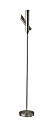 Adesso Vega LED Torchiere Lamp, 68"H, Brushed Steel