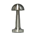 Simple Designs Mushroom Magic Mini Metal Dimming Rechargeable Cordless 4-Way Touch Sensor Dome Desk Lamp, 8-15/16"H, Silver 1 thumbnail image