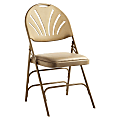 Samsonite® XL Fanback Folding Chairs, Vinyl, Neutral/Neutral, Set Of 4