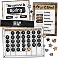 Schoolgirl Style Calendar Bulletin Board Set, Industrial Chic, Preschool - Grade 5