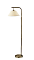 Adesso Simplee Hayes Floor Lamp, 58”H, White Textured Fabric Shade/Antique Brass Base 1 thumbnail image