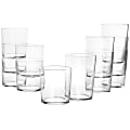 Martha Stewart Bowey 12-Piece Double Old Fashion And Highball Glassware Set, 17 Oz, Clear 1 thumbnail image