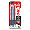 Sharpie® S-Gel Fashion Barrel Gel Pens, Medium Point, 0.7 mm, Blue Barrel, Black Ink, Pack Of 4 Pens 1 thumbnail image