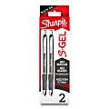 Sharpie® S-Gel Metal Barrel Gel Pens, Medium Point, 0.7 mm, Gunmetal Barrel, Black Ink, Pack Of 2 Pens