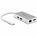 StarTech.com USB C Multiport Adapter - Aluminum - Power Delivery (USB PD) - USB C to Gigabit Ethernet/4K HDMI/USB 3.0 Hub - DKT30CHPDW 1 thumbnail image