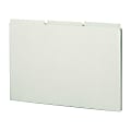 Smead® Blank Pressboard File Guides, Legal Size, 100% Recycled, Gray/Green, Box Of 50