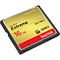 SanDisk Extreme 16 GB CompactFlash - 120 MB/s Read - 60 MB/s Write - 400x Memory Speed - Lifetime Warranty