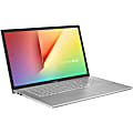 Asus VivoBook S712 Laptop, 17.3" Screen, AMD Ryzen 5, 8GB, 1TB Hard drive, 128GB Solid State Drive, Transparent Silver, Windows® 10 Home