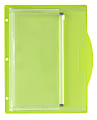 Office Depot® Brand Multi-Compartment Binder Pocket, 50-Sheet, Green