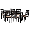 Baxton Studio Abigail Modern 7-Piece Dining Set, 29-3/16”H x 59-1/16”W x 35-7/16”D, Beige/Dark Brown 1 thumbnail image