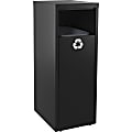 Lorell Recycling Tower - 10 gal Capacity - 40.2" Height x 18.6" Width - Black - 1 Each 1 thumbnail image