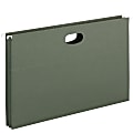 Smead® 1 3/4" Expansion Hanging Pockets, Legal Size, Green, Box Of 25