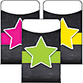 Schoolgirl Style Library Pockets, Stars, 5 1/4" x 3 1/4", Preschool - Grade 8, Pack Of 36 Pockets