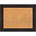 Amanti Art Rectangular Non-Magnetic Cork Bulletin Board, Natural, 34” x 26”, Furniture Espresso Plastic Frame 1 thumbnail image