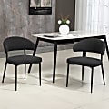 Glamour Home Ayoka Boucle Fabric Dining Chairs, Black, Set Of 2 Chairs 1 thumbnail image