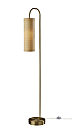 Adesso Mendoza Floor Lamp, 60"H, Natural/Antique Brass