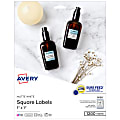 Avery® Printable Labels With Sure Feed®, Square, 1" x 1", Matte White, Pack Of 1200 1 thumbnail image