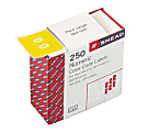 Smead® DCC and DCCRN Color-Coded Numeric Labels, SMD67420, "Number", 1 1/2"W x 1 1/2"L, Yellow, 250 Per Roll 1 thumbnail image