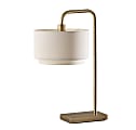 Adesso Brinkley Table Lamp, 25"H, White/Antique Brass