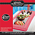 Amscan Summer Picnic Inflatable Buffet Cooler, 4-1/2"H x 24"W x 50"D, Red Gingham