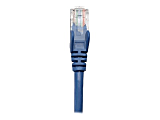 Intellinet Network Patch Cable, Cat5e, 2m, Blue, CCA, U/UTP, PVC, RJ45, Gold Plated Contacts, Snagless, Booted, Lifetime Warranty, Polybag - Patch cable - RJ-45 (M) to RJ-45 (M) - 6.6 ft - UTP - CAT 5e - molded, snagless - blue