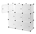 Mount-It! Work-It WI-40 Modular Cube Storage, Large Size, Black, Set Of 9 Cubes